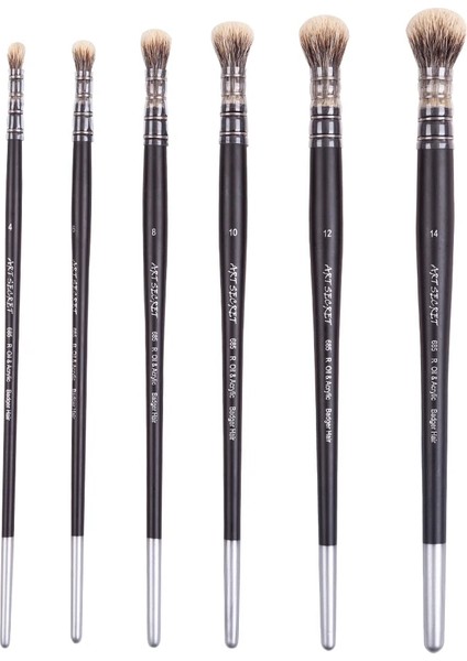 SIZE10 1pc Tarzı Artsecret Yüksek Dereceli R Porsuk Saç Doğal Ahşap Çubuk Saplı Yağ ve Akrilik Boyama Sanat-Boya Fırçası Çizim Için (Yurt Dışından)