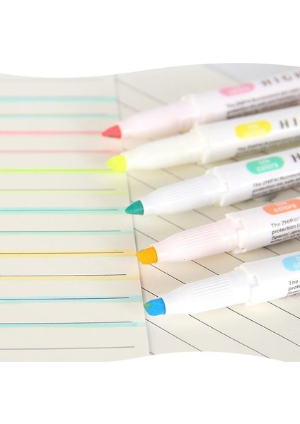 20 Renk-Bir Stil Renkler Çift Başlı Floresan Kalem Yaratıcı Fosforlu Kalemler Sanat Marker Peool Malzemeleri Sevimli Kawaii Kırtasiye (Yurt Dışından) modelleri