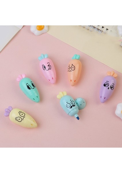 K Tarzı Ute Mini Fosforlu Kalem Güzel Karikatür Boya Marker Kalem Okul Ofis Ofis Kırtasiye Tedarik Kapsül Vitamin Kawaii Komik (Yurt Dışından)