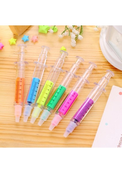 6 Adet Tarzı Bir Dizi Kawaii Şırınga Fosforlu Kalem Suluboya Kalem Işaretleyici Kalem Okul Ofis Malzemeleri (Yurt Dışından) fırsatları