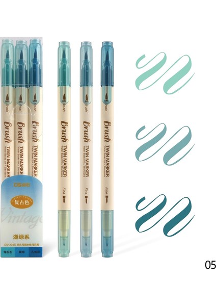 No.5 Tarzı Et Çift Başlı Fosforlu Kalemler Retro Renkli Ikiz Marker Kalemler Seti Çizgi Suluboya Çizim Öğrenci Okul Kırtasiye Notu (Yurt Dışından)