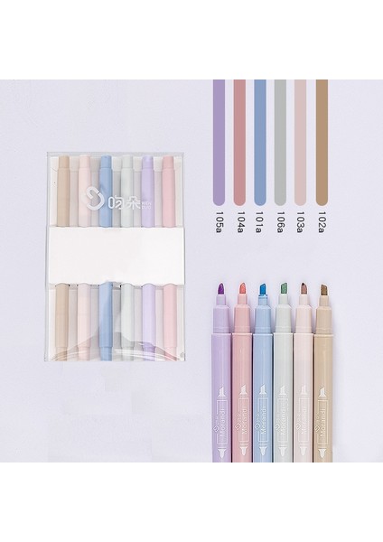 3 Stili Ayarla Et Renkli Fosforlu Kalem Çift Kafa Marker Kırtasiye Hilighter Sanat Marker Öğrenci Marker Kalem Düz Renk Fosforlu Kalemler (Yurt Dışından)