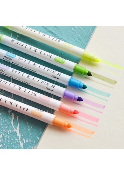 Olorful Candy Color Çift Uçlu Fosforlu Kalemler Işaretleyiciler Floresan Milkliner Kırtasiye Hediyesi (Yurt Dışından) fiyatları