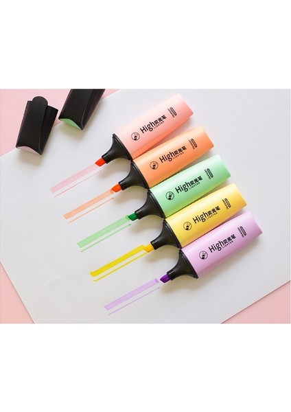 5 Adet Macaron Renk Işaretleyici Fosforlu Kalem Hafif Renkler Vurgulamak Spot Liner Kırtasiye Ofis Aksesuarları Okul Malzemeleri A6713 (Yurt Dışından) fiyatları