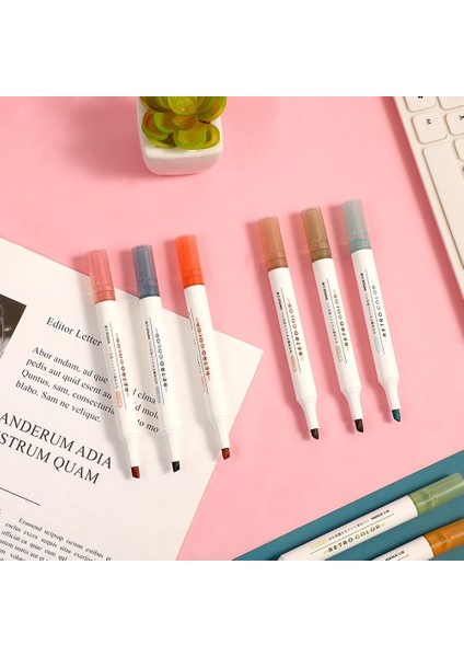 HP7251B Stili Et Sevimli Morandi Fosforlu Kalem Yüksek Li Yaratıcılık Floresan Kalem Günlük Kalemler Marker Kalem Sanat Malzemeleri (Yurt Dışından)