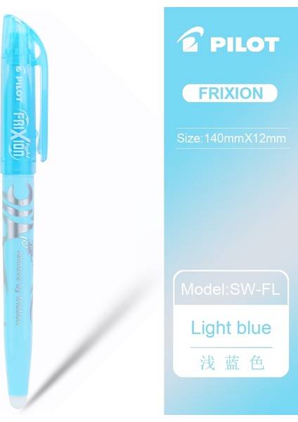 6 Adet Açık Mavi Tarzı Pılot Sw-Fl Frixion Silinebilir Fosforlu Kalem Pastel Renkli Floresan Marker Peolors Japonya (Yurt Dışından)