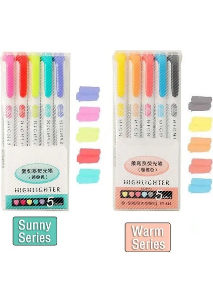 10 Renk J Stili Colorsset Çift Kafa Mildliner Renk Fosforlu Kalem Floresan Fosforlu Kalemler Sanat Marker Okul ve Ofis Sanat Kırtasiye (Yurt Dışından)