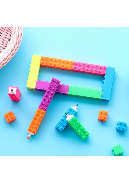 Klasik 6 Renk Seti Stili 6 Adet Mini Yapı Blok Kalem Renk Fosforlu Marker Kalem Yazma Çizim Çocuk Hediye Kırtasiye Ofis Okul Malzemeleri A6201 (Yurt Dışından) fiyatları