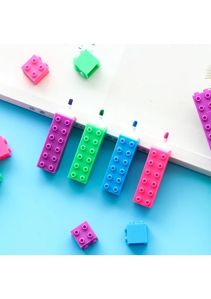 Klasik 6 Renk Seti Stili 6 Adet Mini Yapı Blok Kalem Renk Fosforlu Marker Kalem Yazma Çizim Çocuk Hediye Kırtasiye Ofis Okul Malzemeleri A6201 (Yurt Dışından) indirimleri