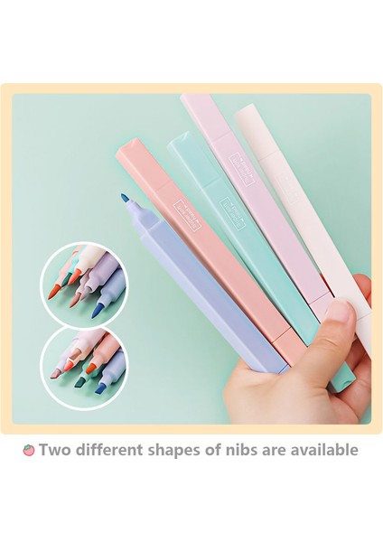 Tatlı-Set Tarzı Et Morandi Macaron Hafif Tatlı ve Tuzlu Çift Başlı Fosforlu Kalem Sevimli Işaretleyici Ins Jel Kalem Seti Çalışma Kırtasiye (Yurt Dışından) indirimleri