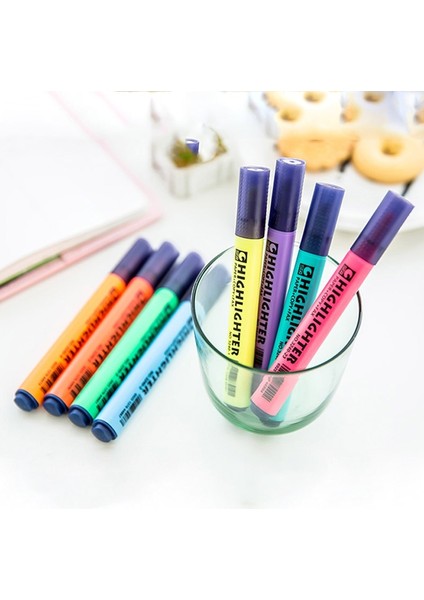 Kırmızı Stil 8 Renk Sta Gle Kafa Işaretleyici Kalem Kafa Kalem Not Kalem Vurgu Işaretleyici Işaretleme Öğrenci Sanat Fosforlu Kalem (Yurt Dışından) modelleri