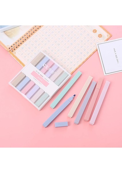 B Tarzı Et Fosforlu Kalemler Kawaii Şeker Renk Manga Işaretleyiciler Midliner Pastel Fosforlu Kalem Seti Okul Öğrenci Kırtasiye (Yurt Dışından) indirimleri