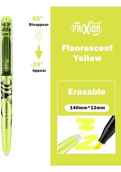 Floresan Sarı Tarzı Lot Silinebilir Fosforlu Kalem Frixion Mürekkep Floresan Pastel Doğa Renk Marker Liner Çizim Yazı Okulu Için A6250 (Yurt Dışından) fiyatları