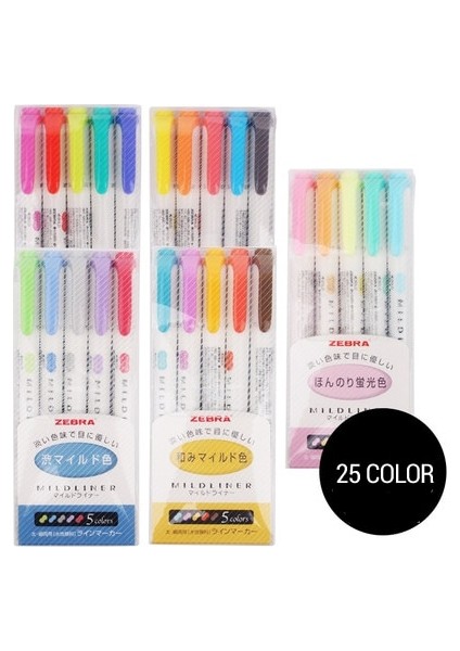 Floresan 3 Adet Tarzı 3 Adet Veya Et Zebra Mildliner Renk Japon Kırtasiye Çift Başlı Floresan Kalem Kancalı Kalem Renk Işaret Kalemi Kawaii (Yurt Dışından)