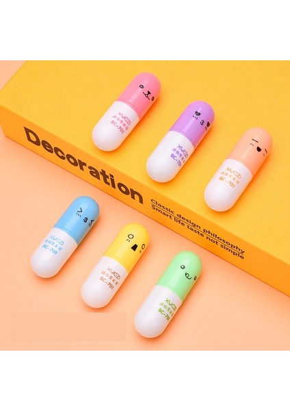 Yaprak Stili 6 Adetlot Kapsül Fosforlu Vitamin Hap Vurgu Işaretleyici Renkli Kalemler Kırtasiye Ofis Okul Tabanı Işaretleyiciler Kırtasiye (Yurt Dışından) fiyatları