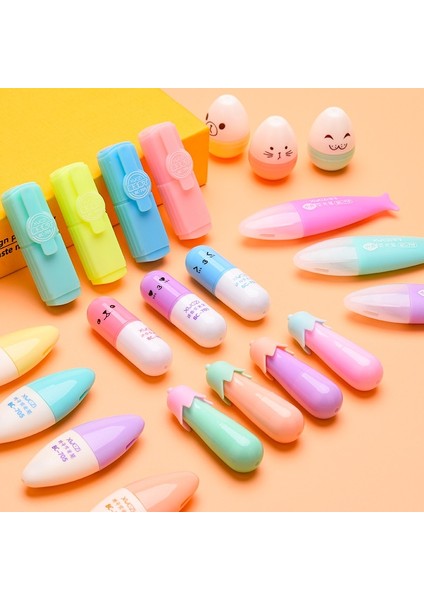 Yaprak Stili 6 Adetlot Kapsül Fosforlu Vitamin Hap Vurgu Işaretleyici Renkli Kalemler Kırtasiye Ofis Okul Tabanı Işaretleyiciler Kırtasiye (Yurt Dışından) modelleri