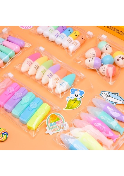 Yaprak Stili 6 Adetlot Kapsül Fosforlu Vitamin Hap Vurgu Işaretleyici Renkli Kalemler Kırtasiye Ofis Okul Tabanı Işaretleyiciler Kırtasiye (Yurt Dışından) indirimleri