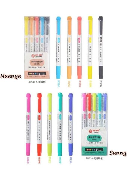 10 Renk-Ce Stili 25 Renk Çift Kafa Fosforlu Kalem Hafif Renkler Floresan Fosforlu Kalemler Sanat Marker Okul ve Ofis Sanat Kırtasiye Tedarik (Yurt Dışından)