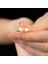 Sıralı Zirkon Taşlı Gold Renk Free Size Kişiye Özel Harf/isim Yazılı 925 Ayar Gümüş Kadın Yüzük 2