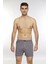 Önü Düğmeli Erkek Havlu Bel Boxer K13230 - Füme 1