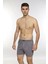 Önü Düğmeli Erkek Havlu Bel Boxer K13230 - Füme 2