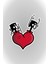 10 x 11 cm Kalp Piston Heart Sticker Motor Araba Kask Laptop Sticker 3