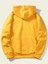 Erkek Fit Kapüşonlu Kanguru Cep Sarı Sweatshirt 2