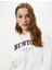 Kapüşonlu Tişört Baskılı Crop Uzun Kollu 1