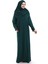 Ihvan Online Zümrüt Yeşili Tek Parça Pratik Başörtülü Robalı Namaz Elbisesi 8015 1