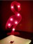 3'lü LED Işıklı Dekoratif Flamingo Kaktüs Ananas Masa Duvar Gece Lambası Bebek Oda Lambası 1