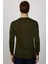 Slim Fit Dar Kesim Bisiklet Yaka Düz Yün Erkek Kazak 5