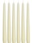 Fildişi Renkli Konik Şamdan Yemek Mumu 7,5 Saat Yan Ma Süreli 24,5 cm (12'li Kutu) 2