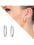 Starlight Diamond Tek Sıra Zirkon Taşlı Halka Tasarım 925 Ayar Gümüş Küpe 2
