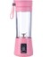Pembe Tarzı 6 Bıçak Bıçaklar Taşınabilir USB Elektrikli Akıllı Ev Meyve Sıkacağı Sebze Suyu Makinesi Blender Şarj Kablosu ile Şarj Edilebilir Bardak (Yurt Dışından) 1