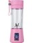 Pembe Tarzı 4 Bıçak Taşınabilir Blender USB Mikser Elektrikli Meyve Sıkacağı Makinesi Smoothie Blender Mini Mutfak Robotu Kişisel Limon Sıkacağı Portakal Sıkacağı (Yurt Dışından) 1
