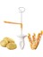 1 Takım Stili Tring Döndür Patates Dilimleme Paslanmaz Çelik + Plastik Bükülmüş Patates Dilim Kesici Spiral Dıy Manuel Yaratıcı Mutfak Gadget'ı (Yurt Dışından) 4