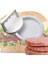 Beyaz Stil Hamburger Presi Gıda Sınıfı Plastik Hamburger Et Sığır Izgara Burger Presi Patty Maker Kalıp Kalıp Mutfak Aracı Yuvarlak Şekil (Yurt Dışından) 3