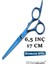 Titanium Metalik Mavi Saç Kesim Makası Düz Uçlu 6 Inç 17CM XLQ503B 2