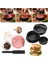 Burger Basın 12.5cm Mutfak Burger Presi Hamburger Makinesi Hamburger Kalıp Pişirme Hamburger Kağıt Diskler Abs Kombinasyon Seti Burger Et Yapma Aracı (Yurt Dışından) 4