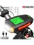 Bisiklet Bilgisayarı C Stili 5 In 1 Su Geçirmez Bisiklet Işığı USB Şarj Bisiklet Işığı Bisiklet Bilgisayarı ile LCD Kilometre Kilometre Sayacı 5 Modu Korna Bisiklet Işığı (Yurt Dışından) 2