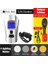 Deluxe Gümüş-Siyah Stili Bisiklet Ön Işık El Feneri Bisiklet Kilometre Bilgisayarı ile LCD Bisiklet Işık USB Şarj Edilebilir Bisiklet Kafa Işık Korna Su Geçirmez (Yurt Dışından) 1