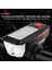 QD-0704 Stili X-Tıger Güneş Enerjisi Bisiklet Korna Işığı Bisiklet Işığı USB Şarj Edilebilir Yağmur Geçirmez Korna Çan Çok Fonksiyonlu Bisiklet Işıkları (Yurt Dışından) 3