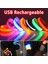 07 ile Pil Stili Doğa Sporları Gece Koşusu Bileklik Kol Bandı LED Işık USB Şarj Edilebilir Emniyet Kemeri Kol Bacak Uyarı Bilekliği Bisiklet Işığı (Yurt Dışından) 5