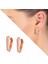 Starlight Diamond Zirkon Taşlı V Tasarım Rose Renk 925 Ayar Gümüş Küpe 2