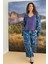 Kadın Etnik Desenli 3'lü Pijama Takımı 23122 2