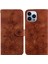 iPhone 13 Pro Max Için Kılıf Kabartmalı Lily Premium Pu Deri Cüzdan Stili Kart Tutuculu ve Standlı Çevirmeli Telefon Kılıfı (Yurt Dışından) 5