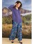 Kadın Etnik Desenli Uzun Kollu Pijama Takımı 23123 2