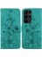 Samsung Galaxy S23 Ultra Için Kılıf Kabartmalı Lily Premium Pu Deri Cüzdan Stili Kart Tutuculu ve Standlı Çevirmeli Telefon Kılıfı (Yurt Dışından) 5