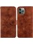 iPhone 11 Pro Max Için Kılıf Kabartmalı Lily Premium Pu Deri Cüzdan Stili Kart Tutuculu ve Standlı Çevirmeli Telefon Kılıfı (Yurt Dışından) 5