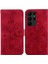 Samsung Galaxy S23 Ultra Için Kılıf Kabartmalı Lily Premium Pu Deri Cüzdan Stili Kart Tutuculu ve Standlı Çevirmeli Telefon Kılıfı (Yurt Dışından) 5